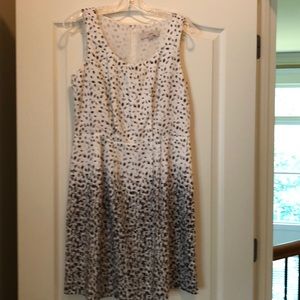 Loft gray and white dress.